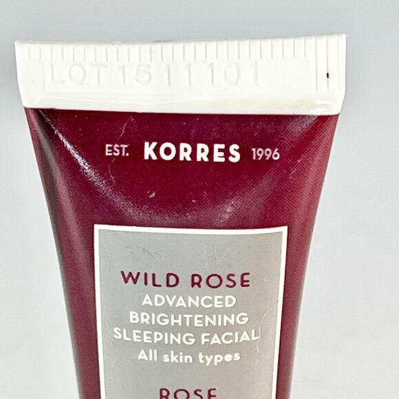 Korres Wild Rose Advanced Brightening Sleeping Facial Travel .34 fl oz 10ml New - Picture 2 of 6